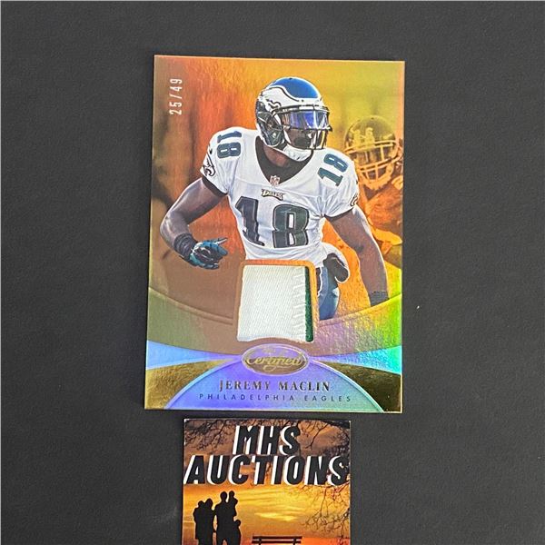 JEREMY MACLIN 2013 PANINI PATCH CARD #25/49 ONLY 49 MADE IN THE WORLD! (ref11)