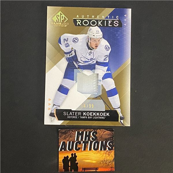 SLATER KOEKKOEK LIGHTNING PATCH CARD #16/99 ONLY 99 MADE IN THE WORLD! (ref15)