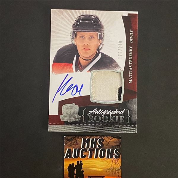 MATTIAS TEDENBY DEVILS 2010-11 THE CUP AUTO/PATCH CARD #176/249 ONLY 249 MADE IN THE WORLD! (ref22)