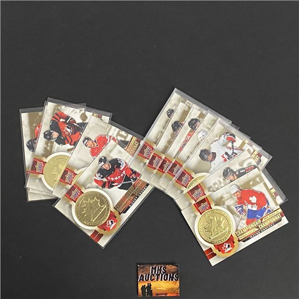 2021-2022 TIM HORTONS TEAM CANADA CHAMPIONSHIP MEDALS INSERT FULL COMPLETE SET (ref2892)