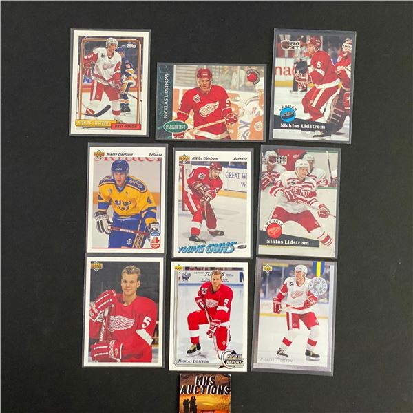 NICKLAS LIDSTROM 9 CARD LOT NO DOUBLES (ref2335)