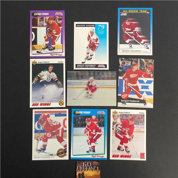 SERGEI FEDEROV 9 CARD LOT NO DOUBLES (ref2134)