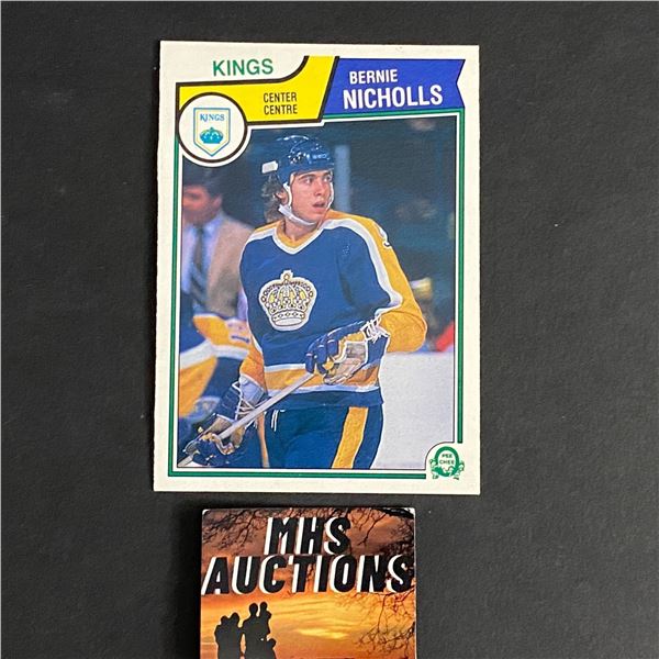 BERNIE NICHOLLS 1983-84 O PEE CHEE ROOKIE HOCKEY CARD (ref2559)