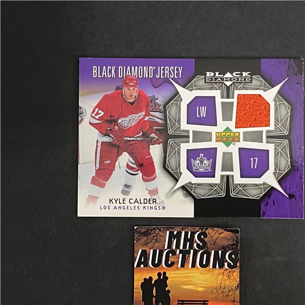 2007-08 BLACK DIAMOND JERSEY CARD KYLE CALDER HOCKEY CARD (ref2730)