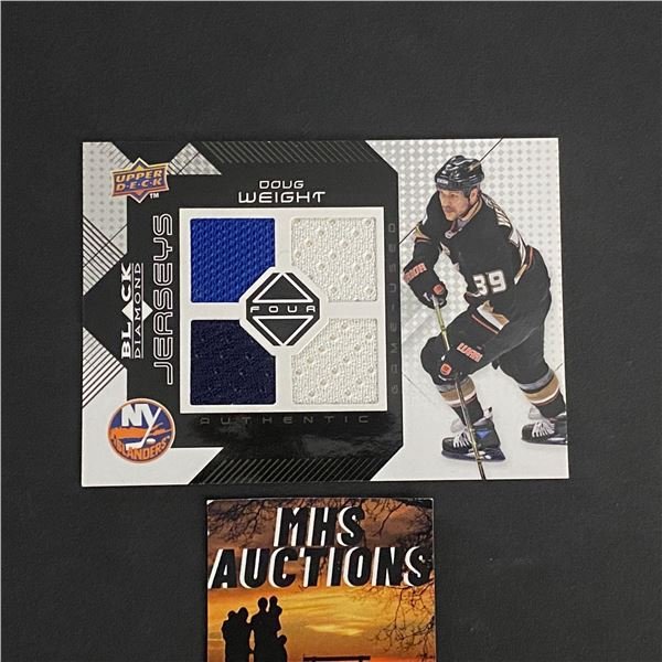 2008-09 BLACK DIAMOND QUAD JERSEY CARD DOUG WEIGHT HOCKEY CARD (ref2724)