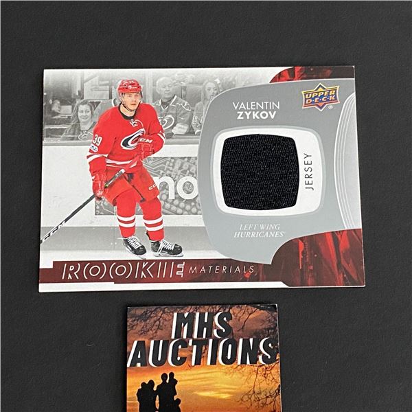 2017-18 U.D SERIES 2 HOCKEY VALENTIN ZYKOV ROOKIE JERSEY CARD (ref2045)