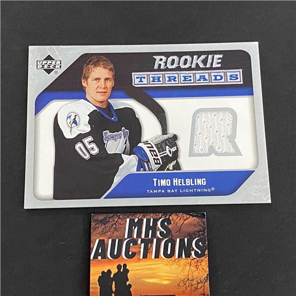 2005-06 U.D HOCKEY TIMO HELBLING ROOKIE JERSEY CARD (ref2050)