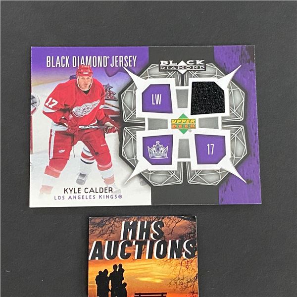 2007-08 U.D BLACK DIAMOND HOCKEY KYLE CALDER JERSEY CARD (ref2060)