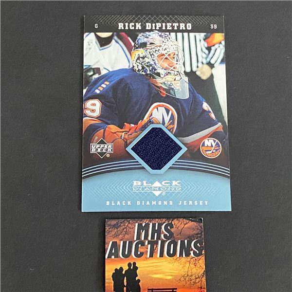 2006-07 U.D BLACK DIAMOND HOCKEY RICK DIPIETRO JERSEY CARD (ref2066)