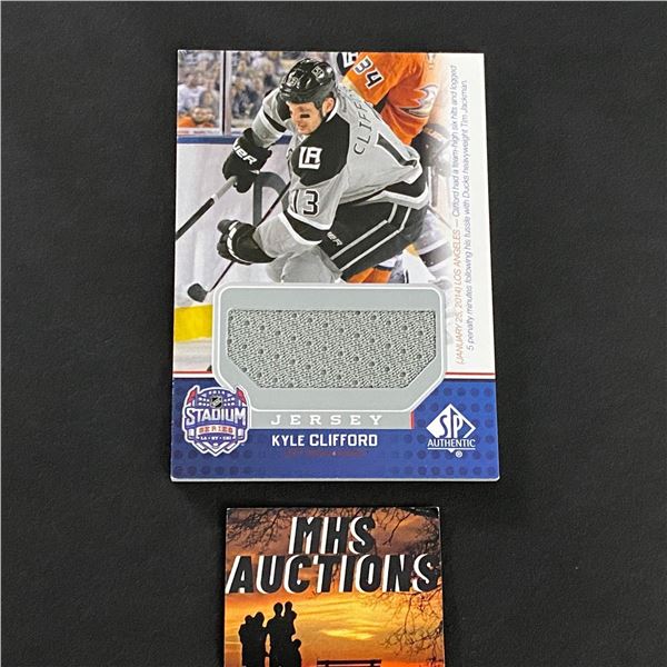 2014-15 U.D SP GAME USED HOCKEY KYLE CLIFFORD JERSEY CARD (ref2077)