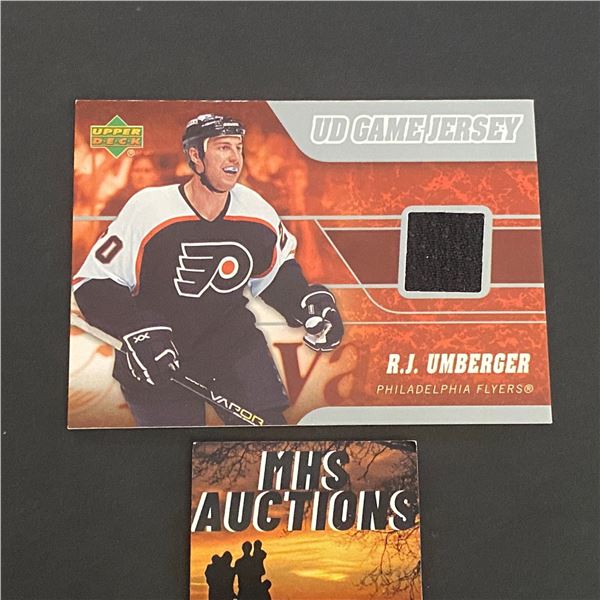 R.J UMBERGER JERSEY CARD 2006 U.D SERIES 1 HOCKEY (ref2186)