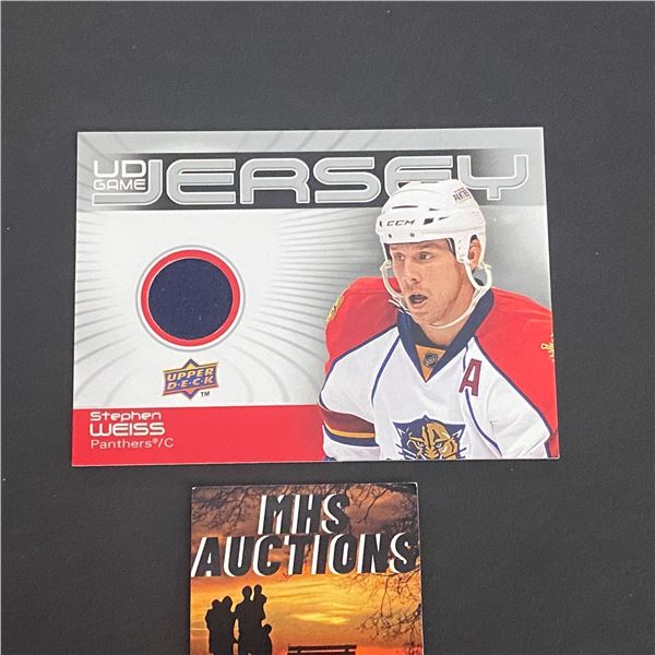 2010-11 U.D HOCKEY SERIES 1 STEPHEN WEISS N.H.L JERSEY CARD (ref2196)