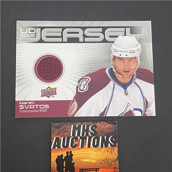 2010-11 U.D HOCKEY SERIES 1 MAREK SVATOS N.H.L JERSEY CARD (ref2200)