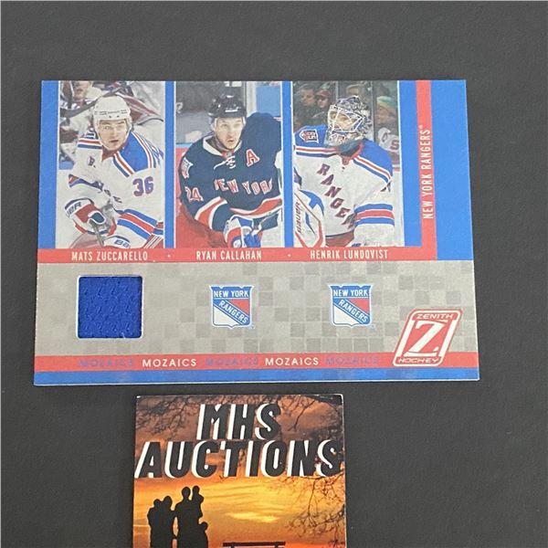 MATS ZUCCARELLO NEW YORK RANGERS JERSEY CARD (ref2218)