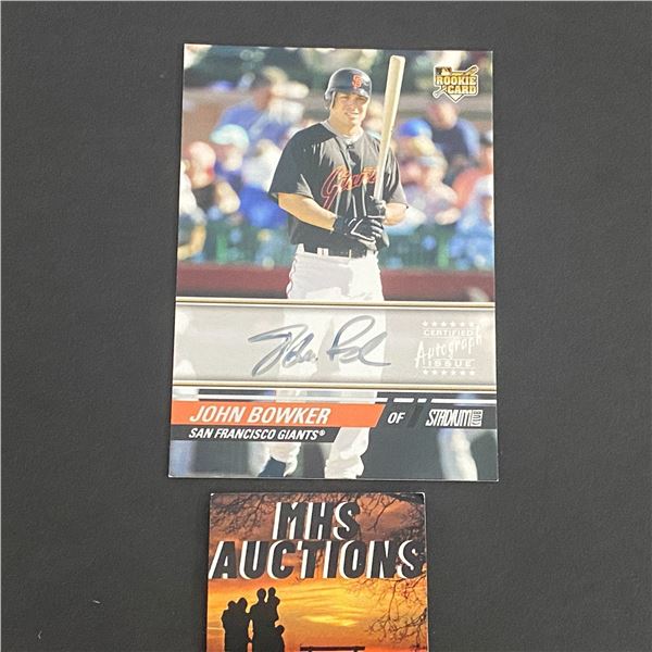 2008 TOPPS JOHN BOWKER AUTOGRAPH CARD (ref2248)