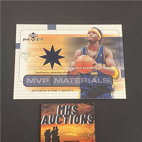 JERMAINE O'NEAL INDIANA PACERS JERSEY CARD (ref2254)