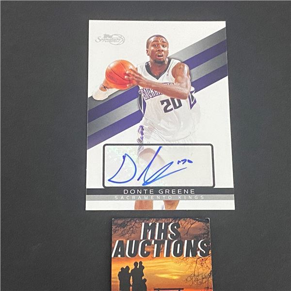 DONTE GREENE SACRAMENTO KINGS AUTOGRAPH CARD (ref2288)