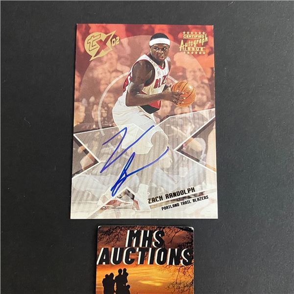 2002 TOPPS ZACH RANDOLPH BASKETBALL AUTOGRAPH CARD (ref2371)