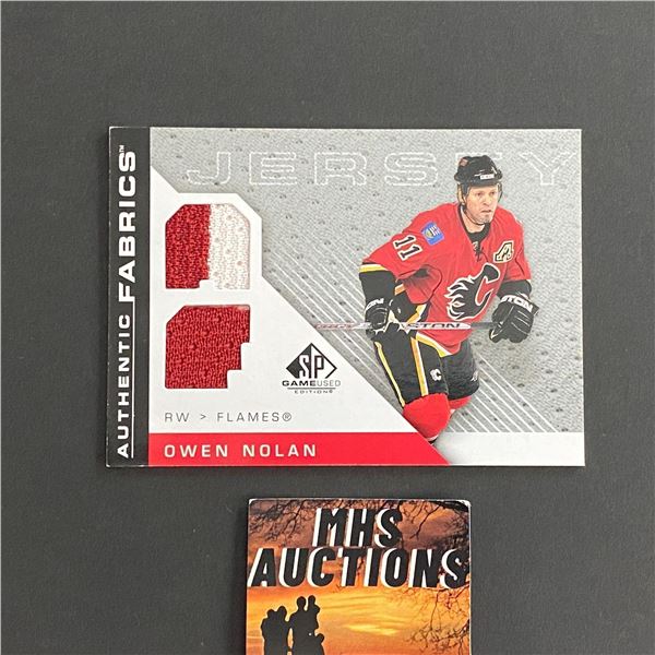 2007-08 SP GAME USED OWEN NOLAN DUAL JERSEY CARD (ref2383)