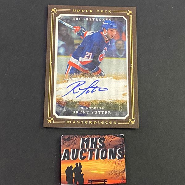 BRENT SUTTER 2008-09 MASTERPIECES AUTOGRAPH CARD (ref2387)