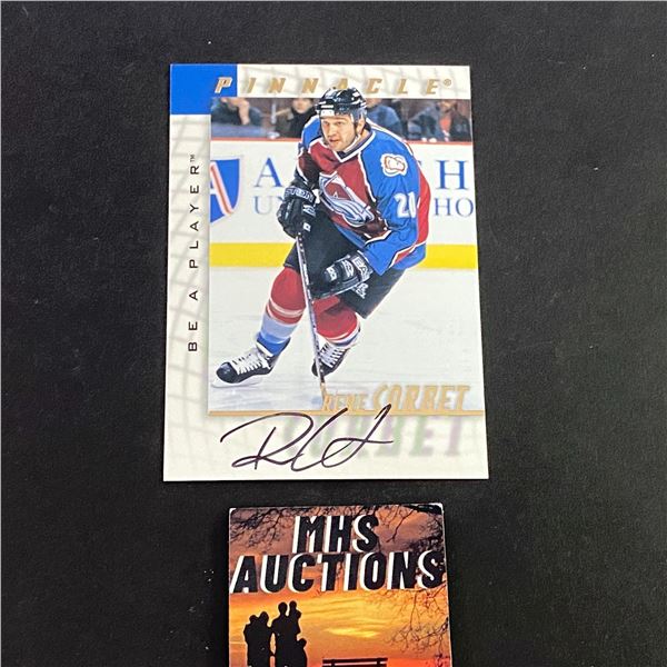 RENE CORBET 1998 PINNACLE AUTOGRAPH CARD (ref2389)