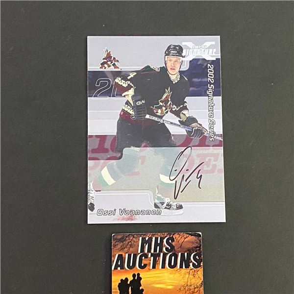 OSSI VAANANEN AUTOGRAPH HOCKEY CARD (ref2393)