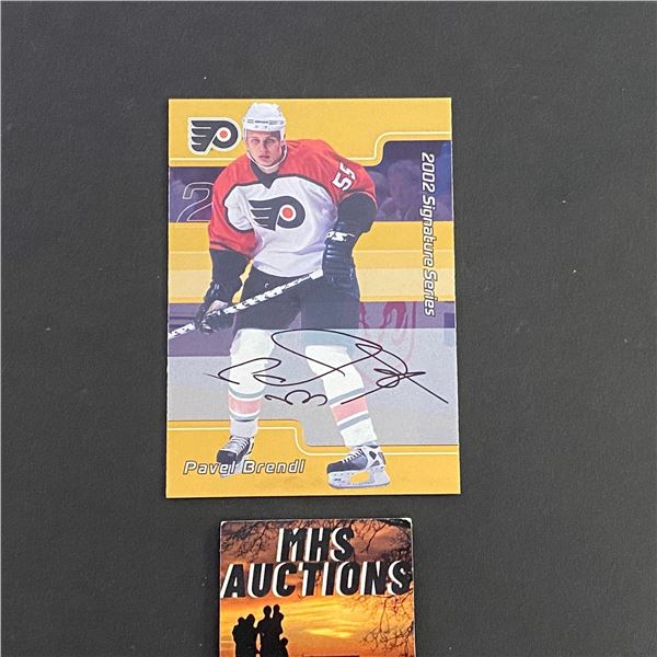 PAVEL BRENDL 2002 IN THE GAME AUTOGRAPH HOCKEY CARD (ref2395)