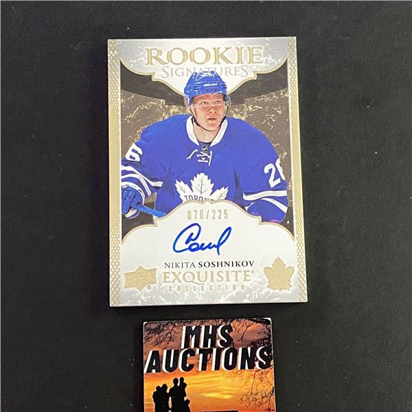 NIKITA SOSHNIKOV ROOKIE 2016-17 EXQUISITE COLLECTION AUTOGRAPH HOCKEY CARD 078/225 MADE(ref2396)
