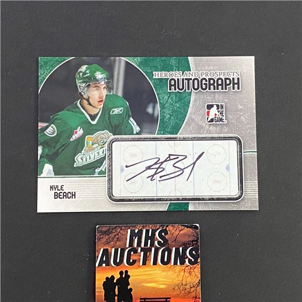 KYLE BEACH 2007 IN THE GAME AUTOGRAPH HOCKEY CARD (ref2397)