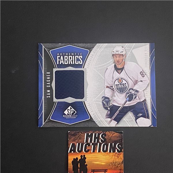 SAM GAGNER EDMONTON OILERS 2009-10 SPGU JERSEY CARD (ref2412)