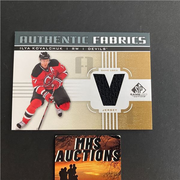 2011-12 SP GAME USED ILYA KOVALCHUK HOCKEY JERSEY CARD (ref2415)