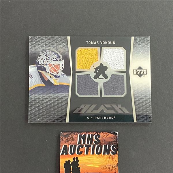2007-08 UPPER DECK BLACK TOMAS VOKOUN DUAL JERSEY CARD (ref2419)