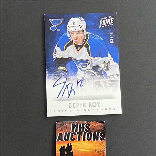 2013-14 PANINI DEREK ROY AUTOGRAPH CARD #83/99 ONLY 99 MADE (ref2445)