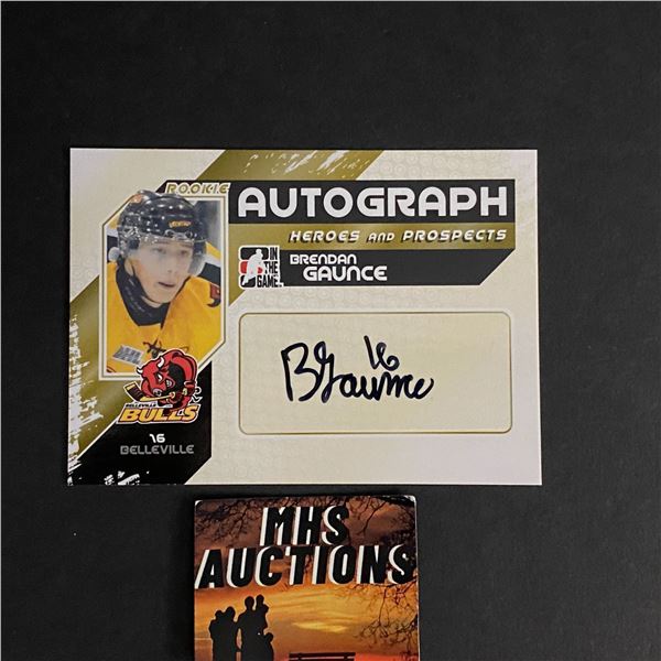 2011 IN THE GAME BRENDAN GAUNCE AUTOGRAPH CARD (ref2508)