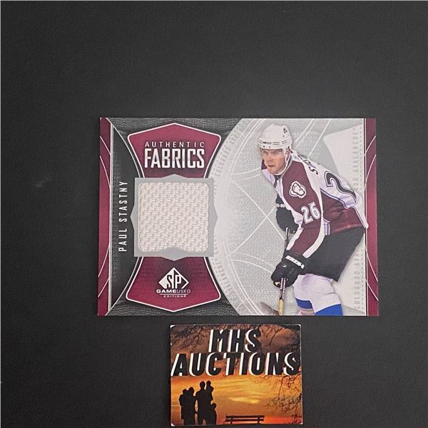 PAUL STASTNY COLORADO AVALANCHE 2009-10 SPGU JERSEY CARD (ref30)