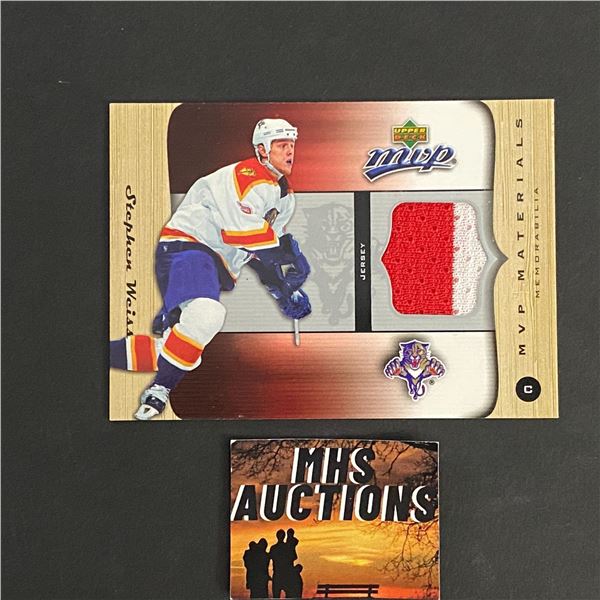 STEPHEN WEISS 2005 U.D MVP HOCKEY JERSEY CARD (ref34)