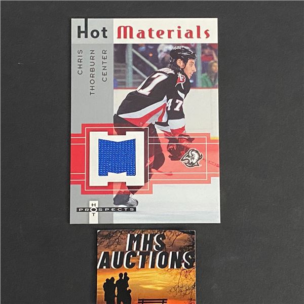 CHRIS THORBURN 2006 FLEER HOCKEY JERSEY CARD (ref38)