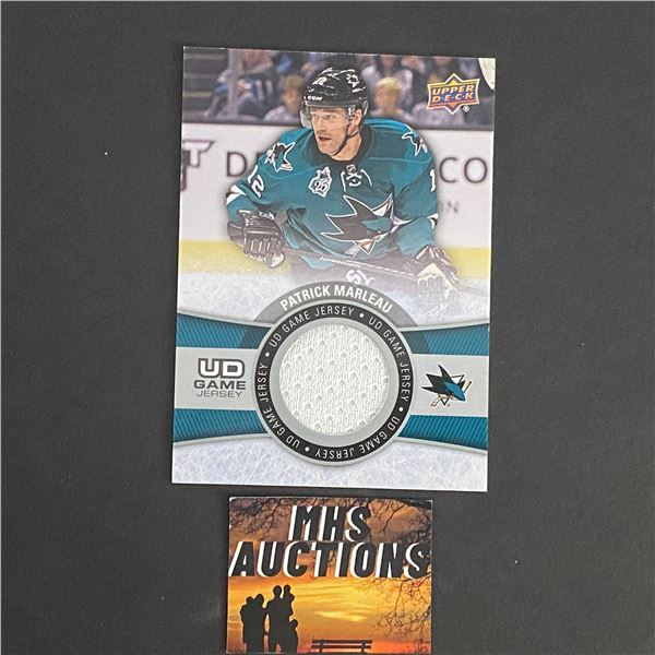 PATRICK MARLEAU 2015-16 UPPER DECK SERIES 2 SHARKS JERSEY CARD (ref47)