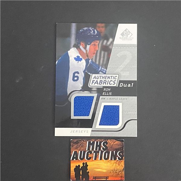 RON ELLIS TORONTO MAPLE LEAFS 2008-09 SPGU DUAL JERSEY CARD (ref2804)