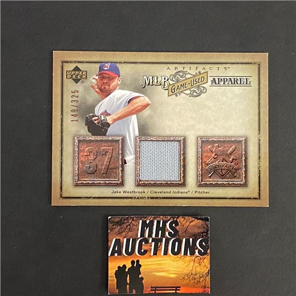 JAKE WESTBROOK 2006 U.D BASEBALL JERSEY CARD