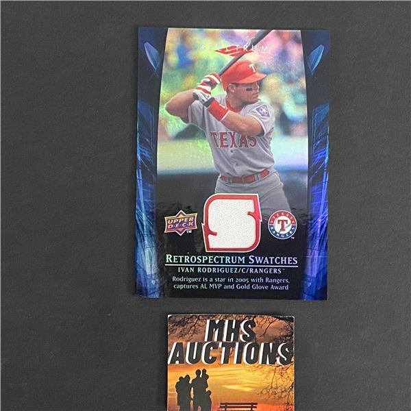 IVAN RODRIGUEZ 2008 SPECTRUM BASEBALL JERSEY CARD (ref2844)