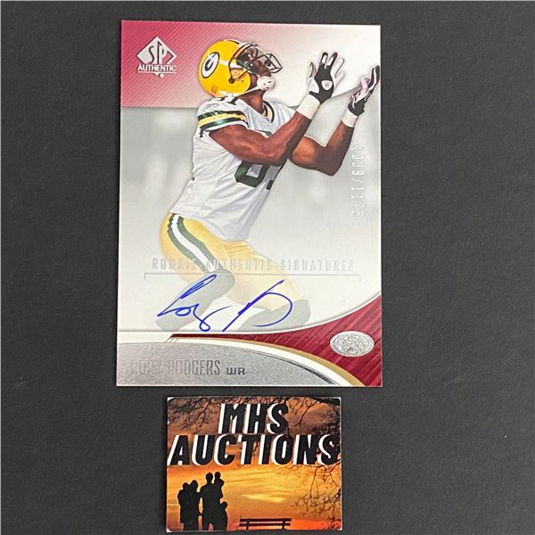 CORY RODGERS 2006 SP AUTHENTIC AUTOGRAPHED FOOTBALL CARD #1039/1175 ONLY 1175 MADE (ref141)