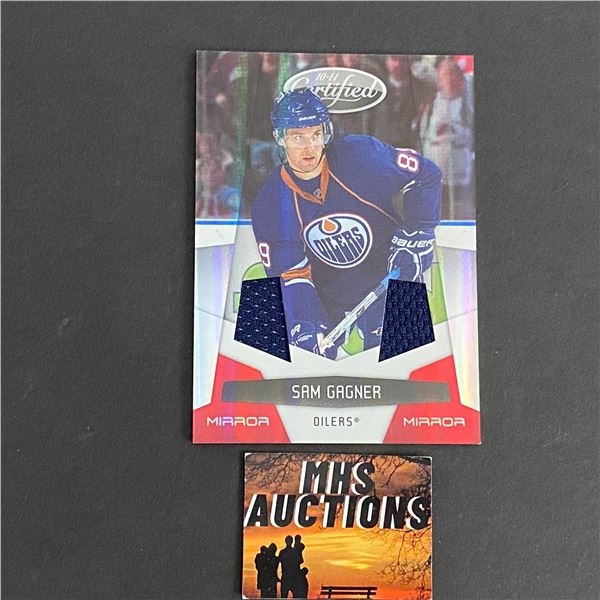 SAM GAGNER 2010 PANINI DUAL JERSEY HOCKEY CARD #040/150 ONLY 150 MADE IN THE WORLD (ref161)