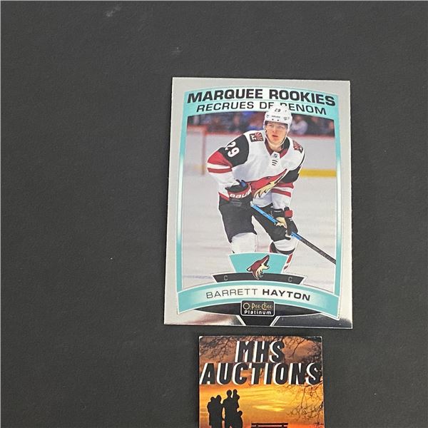 BARRETT HAYTON 2019-20 O-PEE-CHEE PLATINUM MARQUEE ROOKIE CARD  (ref2340)