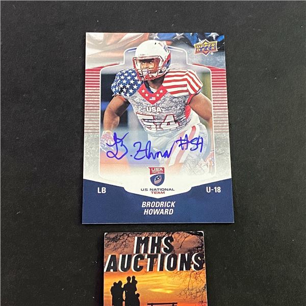 BRODRICK HOWARD 2018 USA FOOTBALL AUTOGRAPH CARD (ref2377)