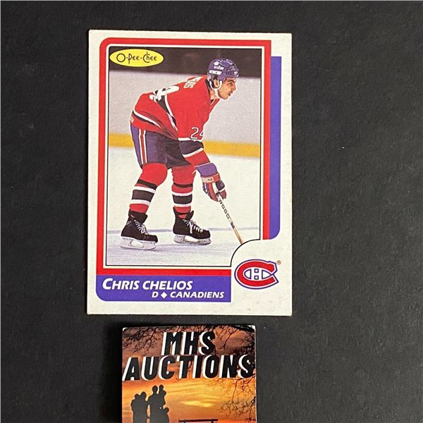 CHRIS CHELIOS 1986-87 O PEE CHEE HOCKEY CARD (ref2555)