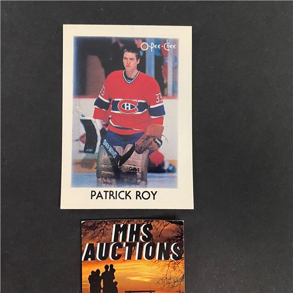 PATRICK ROY 1987 O PEE CHEE MINI HOCKEY CARD (ref2556)