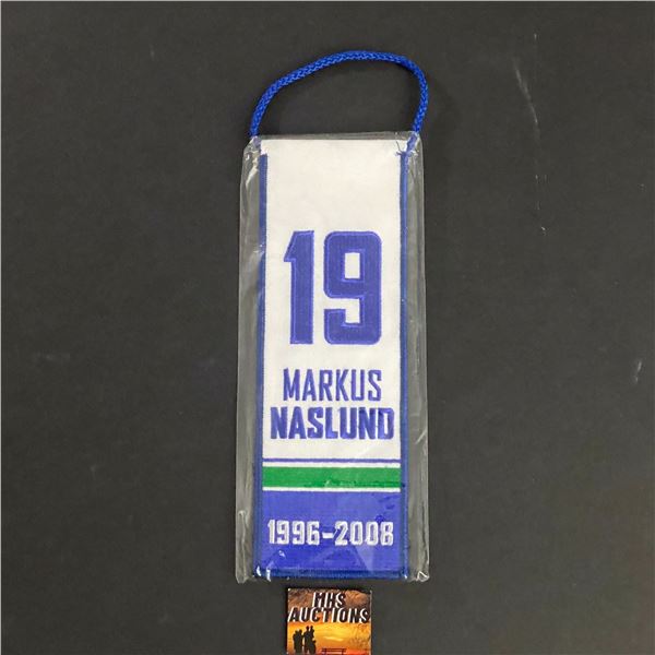 MARKUS NASLUND #19 MINI RETIREMENT BANNER