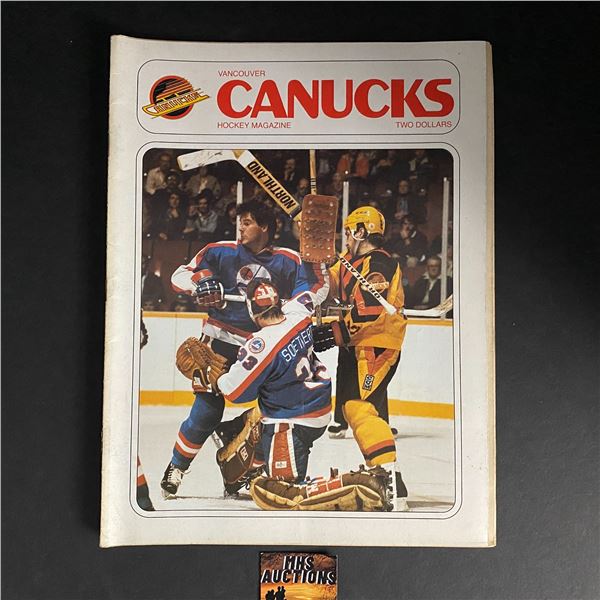 VANCOUVER CANUCKS PROGRAM FROM SUNDAY MARCH 28 1982 WITH POSTER