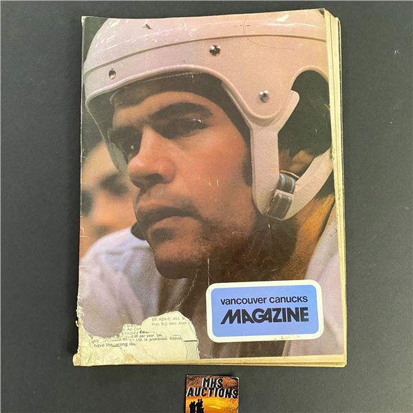 VANCOUVER CANUCKS PROGRAM FROM DECEMBER 29 1973